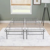 Franson Queen Folding Platform Bed Frame in Dark Pewter Metal