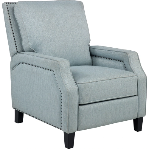 Cerone Push Back Recliner in Ice Blue Fabric