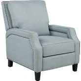 Cerone Push Back Recliner in Ice Blue Fabric