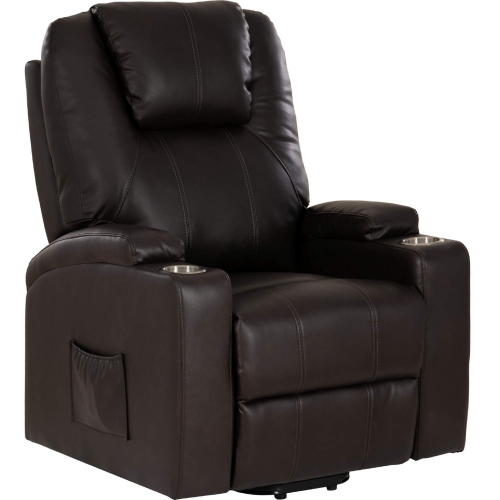 Peoria Power Lift Recliner in Chocolate Leatherette