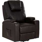 Peoria Power Lift Recliner in Chocolate Leatherette