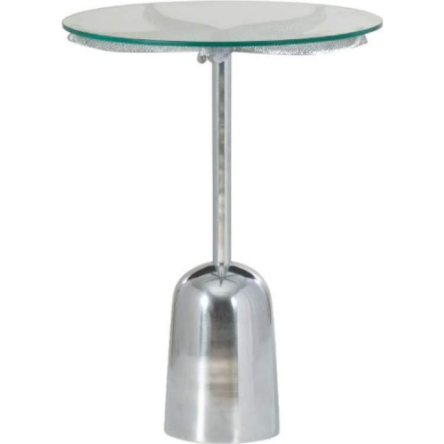 Thetis Starfish Table in Silver Aluminum & Tempered Glass