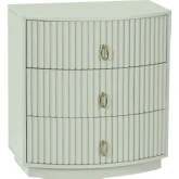 Chantel 3 Drawer Nightstand Sage Green Wood