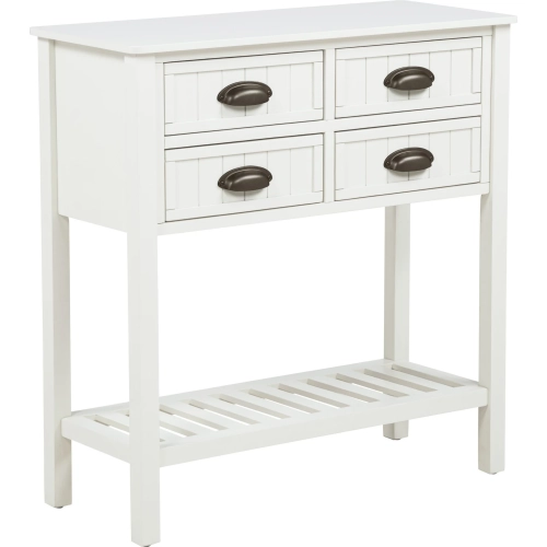 Brimley Beadboard Console Table in Antique White
