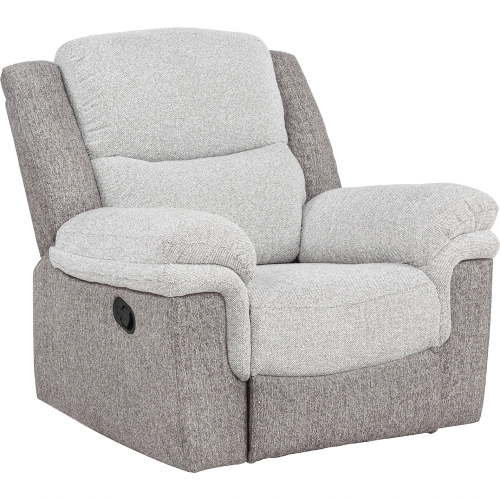 Wrenlee Manual Recliner in Tan & Beige Fabric