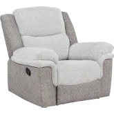 Wrenlee Manual Recliner in Tan & Beige Fabric