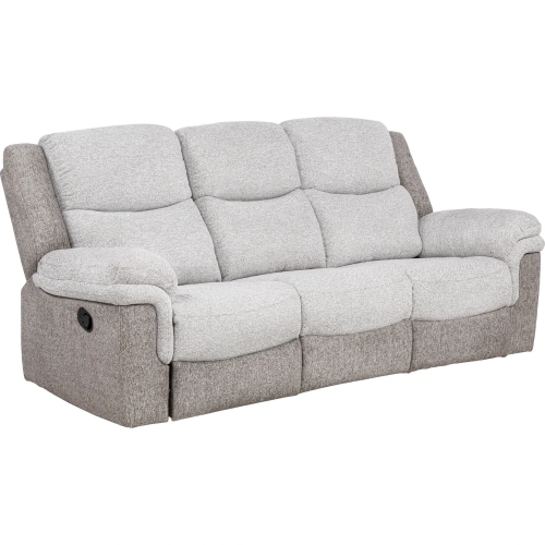 Wrenlee Manual Recline Sofa in Tan & Beige Fabric
