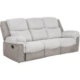 Wrenlee Manual Recline Sofa in Tan & Beige Fabric