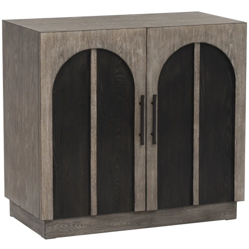 Nichols 2 Door Cabinet in Deep Walnut & Grey Wood