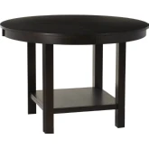 Ingrid 45" Round Dining Table in Espresso Brown Wood