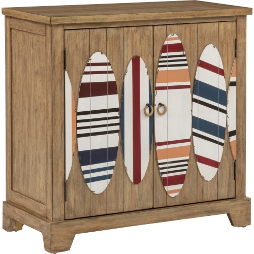Keala 32" 2 Door Accent Cabinet in Wood & Multicolor