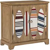 Keala 32" 2 Door Accent Cabinet in Wood & Multicolor