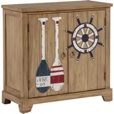 Delmar 32" 2 Door Accent Cabinet in Brown & Multicolor Wood