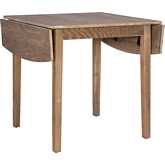 Torino 30" Square Drop Leaf Dining Table in Greywash Wood