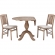 Torino 42" Drop Leaf Dining Table in Antique Rustic Wood