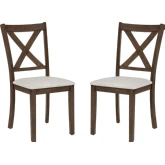 Warren X Back Dining Chair in Brown (Set of 2)