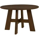 Curran 46" Round Wood Dining Table in Brown