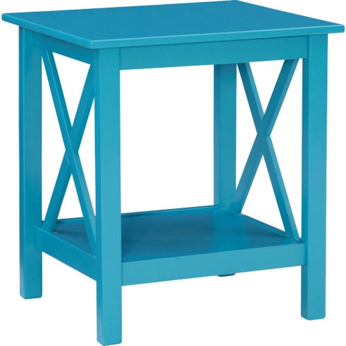 Davis End Table in Teal Finish Wood