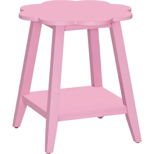 Natalia Flower Side Table in Pink Wood