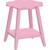 Natalia Flower Side Table in Pink Wood