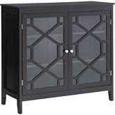 Fetti 38" Accent Cabinet in Black & Glass