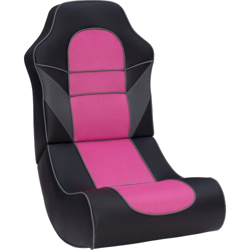 Jasper Game Rocking Chair in Black Leatherette & Pink Mesh