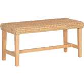 Haysom Bench in Wood & Hyacinth