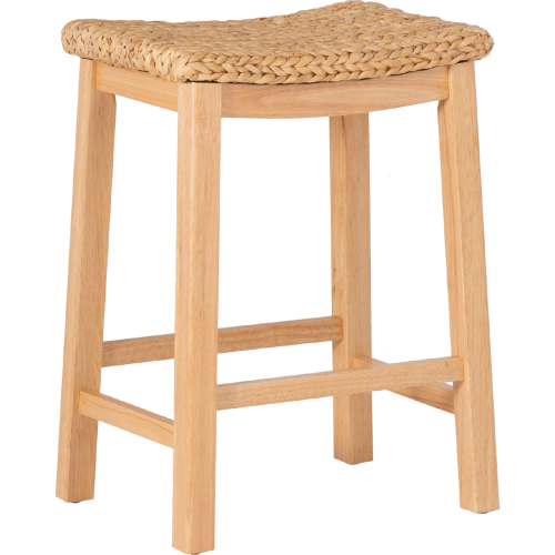 Haysom Counter Stool in Wood & Hyacinth