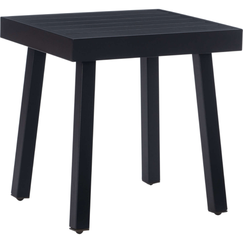 Holland Outdoor Side Table in Black Aluminum