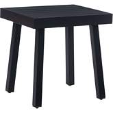 Holland Outdoor Side Table in Black Aluminum