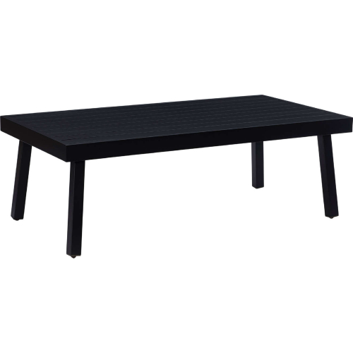 Holland Outdoor Coffee Table in Black Aluminum