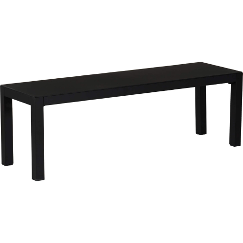 Holland Outdoor Bench in Black Aluminum