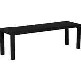 Holland Outdoor Bench in Black Aluminum