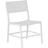 Holland Outdoor Dining Chair in White Aluminum (Set of 2)