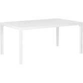 Holland Outdoor 64" Dining Table in White Aluminum