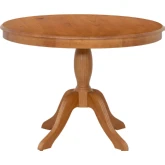 Tobin 42" Round Pedestal Dining Table in Caramel Brown Wood