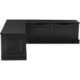 Tobin Backless Dining Nook in Black Finish Wood