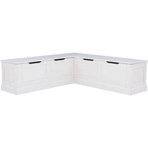Tobin Backless Breakfast Nook Dining Bench in White