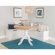 Tobin Backless Breakfast Nook Dining Bench in White