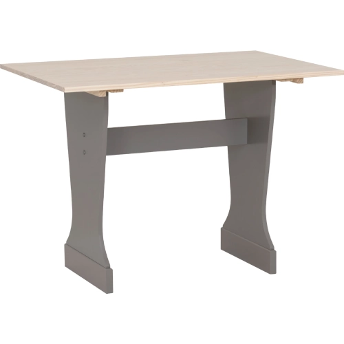 Tobin 42" Trestle Dining Table in Grey & Maple Finish Wood