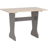 Tobin 42" Trestle Dining Table in Grey & Maple Finish Wood