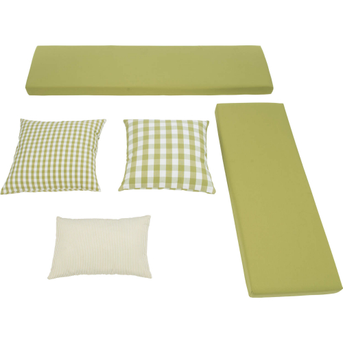Tobin 5 Piece Nook Cushion Set in Apple Green Fabric