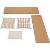 Tobin 5 Piece Nook Cushion Set in Neutral Fabric