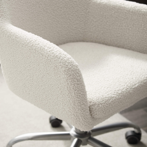 Rylen Office Chair in Neutral Sherpa Fabric