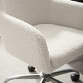 Rylen Office Chair in Neutral Sherpa Fabric