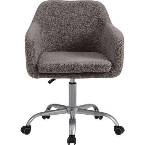 Rylen Office Chair in Grey Sherpa Fabric