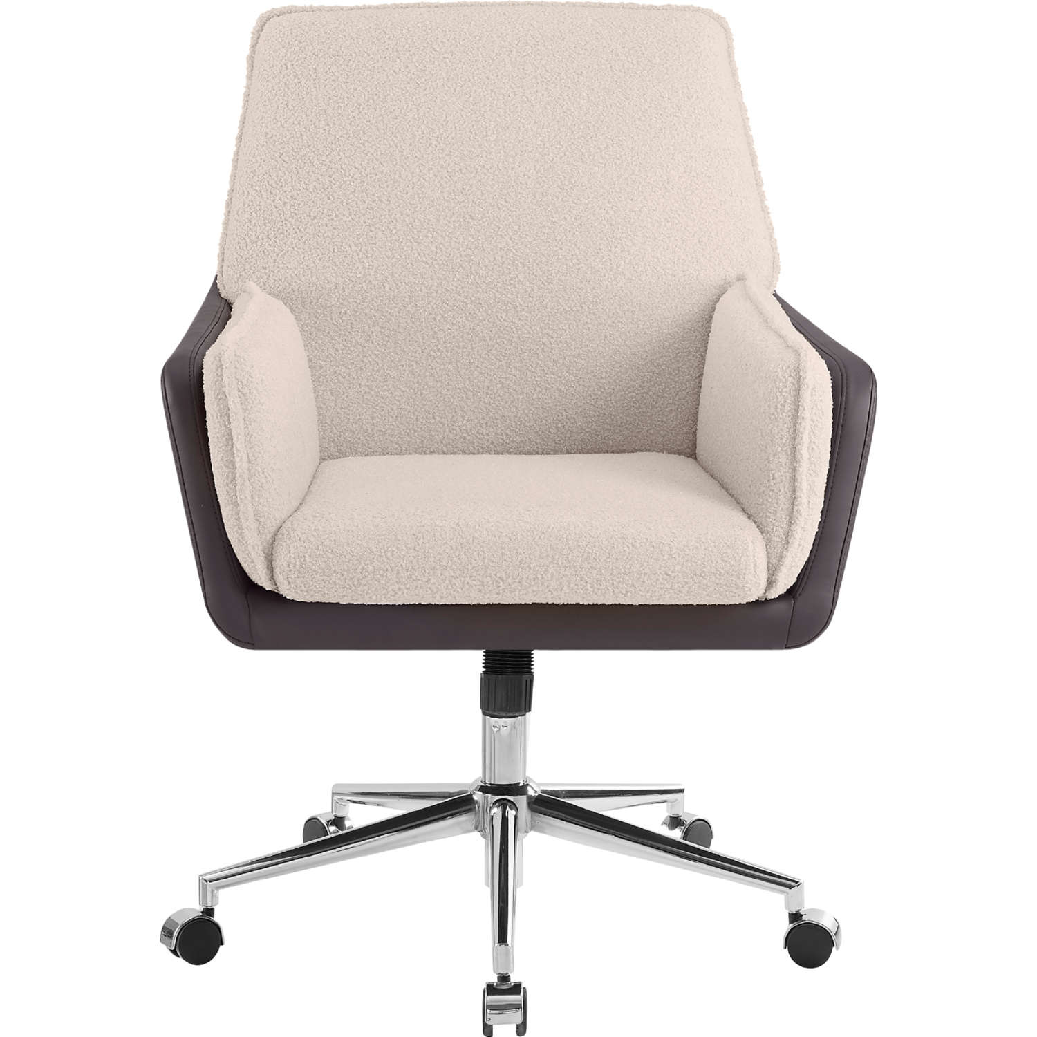 Linon OC131BRNNAT01U Mabry Swivel Office Chair in Brown Eco
