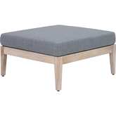 Summerlyn Outdoor Ottoman in Gray Fabric & Natural Finish