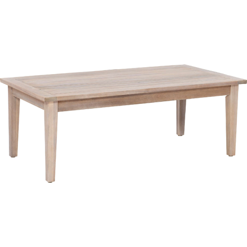 Teagon Outdoor Coffee Table in White Wash Wood
