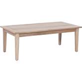 Teagon Outdoor Coffee Table in White Wash Wood
